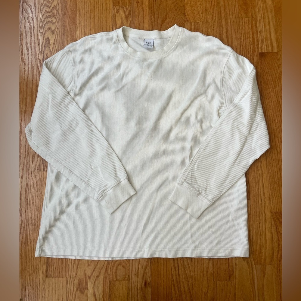 Zara Long Sleeve Ribbed Shirt